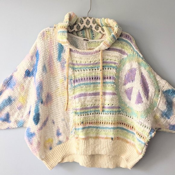 NWOT Free People Flower Child Poncho / Serene Dream - Picture 9 of 11